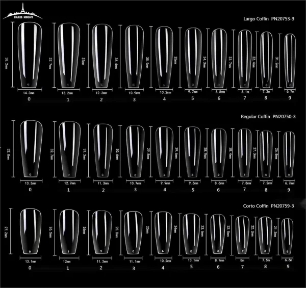 20753.3- TIPS SOFT GEL COFFIN *500 SET LARGA EN CAJA - Image 3