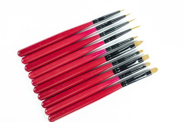 21198- SET DE 10 PINCELES ROJA - Image 2