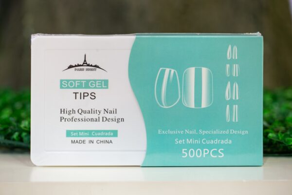 20650-1-TIPS SOFT GEL CUADRADA MINI*500 EN CAJA TRANSPARENTE